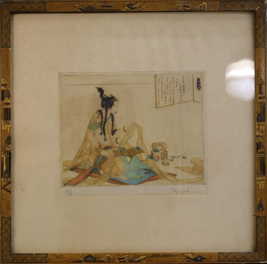 Elyse Ashe Lord (fl.1915-39) The Dance, Before The Dance and After the Dance largest 11.5 x 9in.